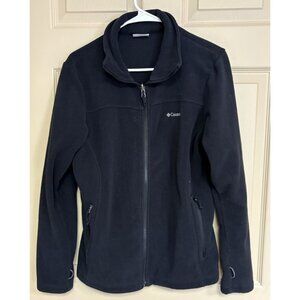 Women's Columbia Interchange Fleece Jacket Size Large Black Full Zip Pockets